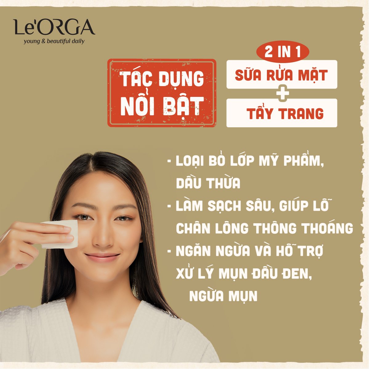 Sữa Rửa Mặt Tẩy Trang ORGA - MICELLA CLEAN ( 100ml )