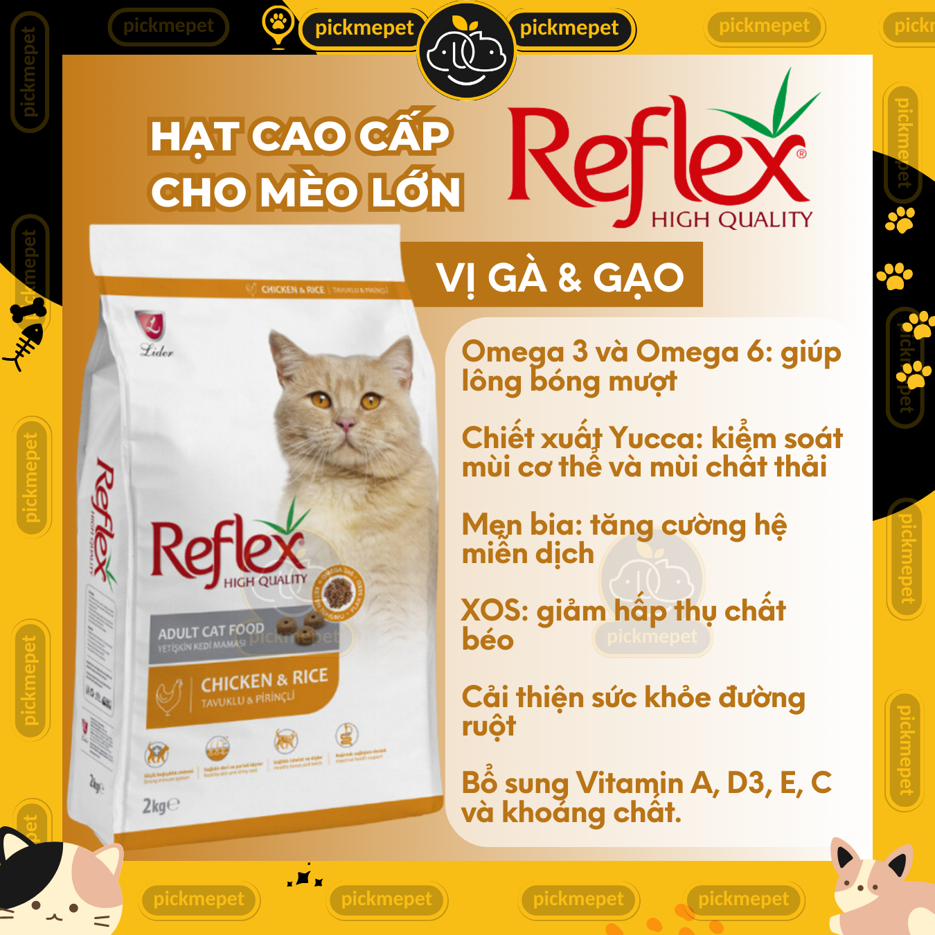 [2kg bag] Reflex Granules for Cats of All Ages, Adult Cats