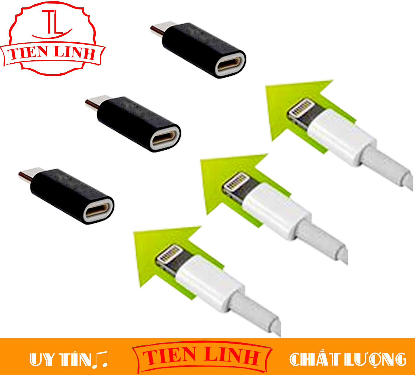 Bộ 3 đầu chuyển đổi từ Lightning(Iphone) sang Type C