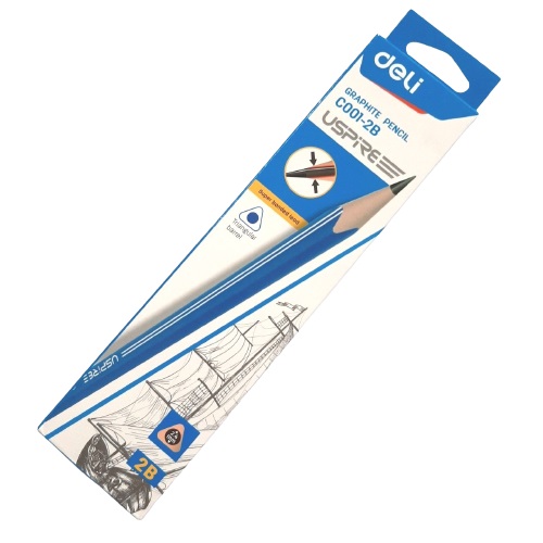 Hộp Bút Chì 2B Deli - Scribe / Uspire (12 cây)