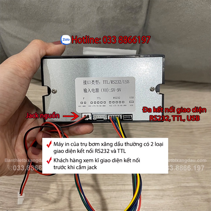 Máy in cột bơm xăng dầu cao cấp