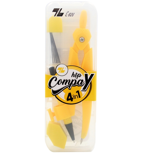 Bộ compa thiên long y c-020 - màu vàng