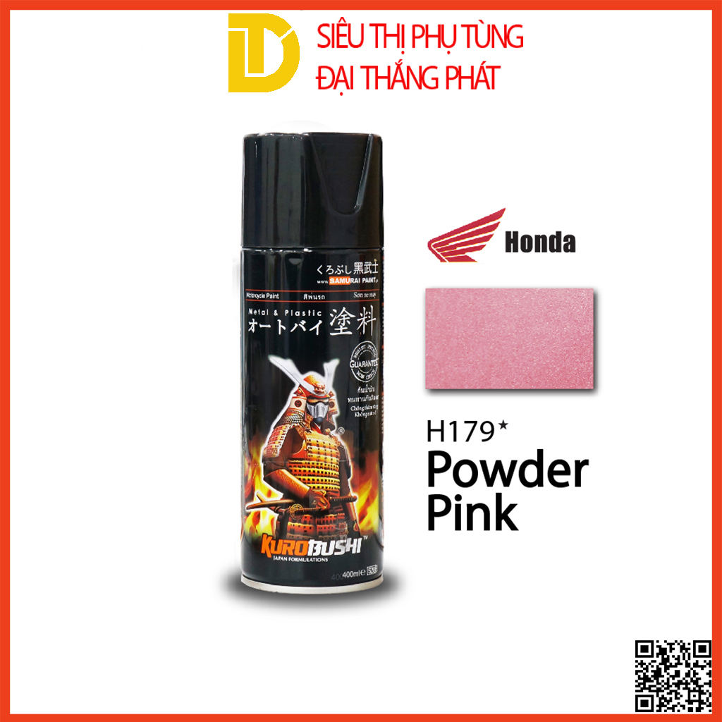 Sơn samurai sơn xịt đủ loại màu h179* màu hồng phấn, sơn xịt xe máy