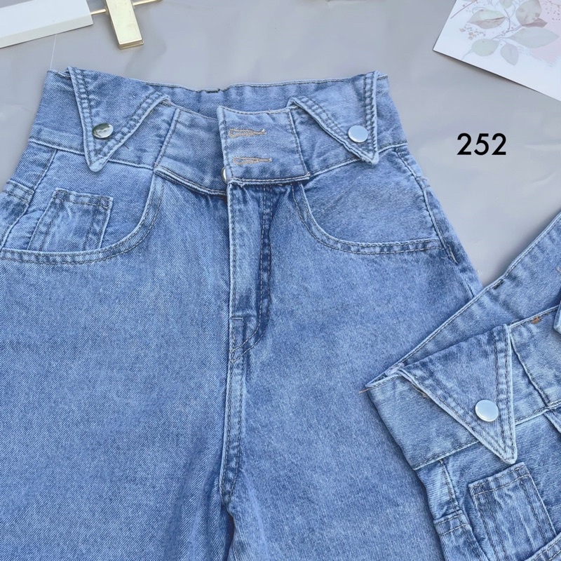 Quần Jean Ngố Nữ Lưng Cao Kiểu Tam Giác Ms 252
