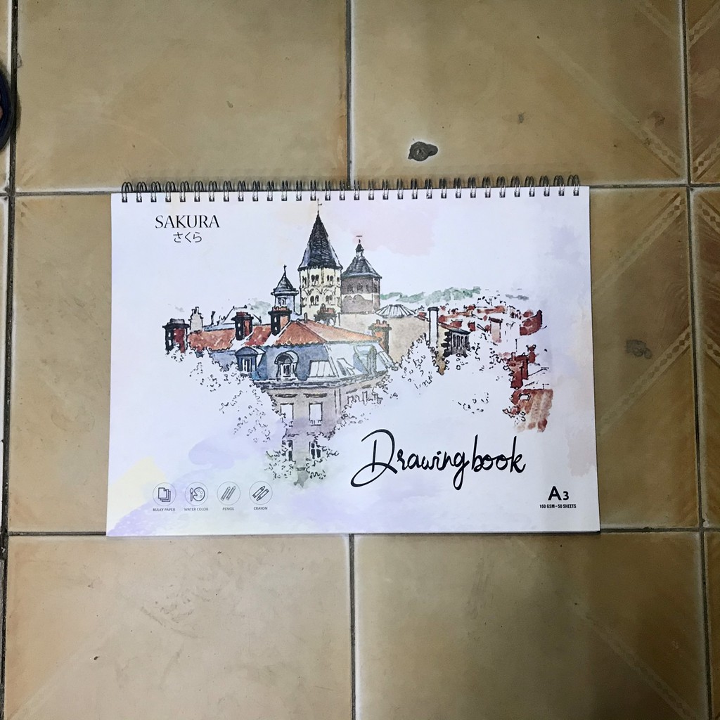 Vở vẽ sakura khổ a3 - 50 tờ
