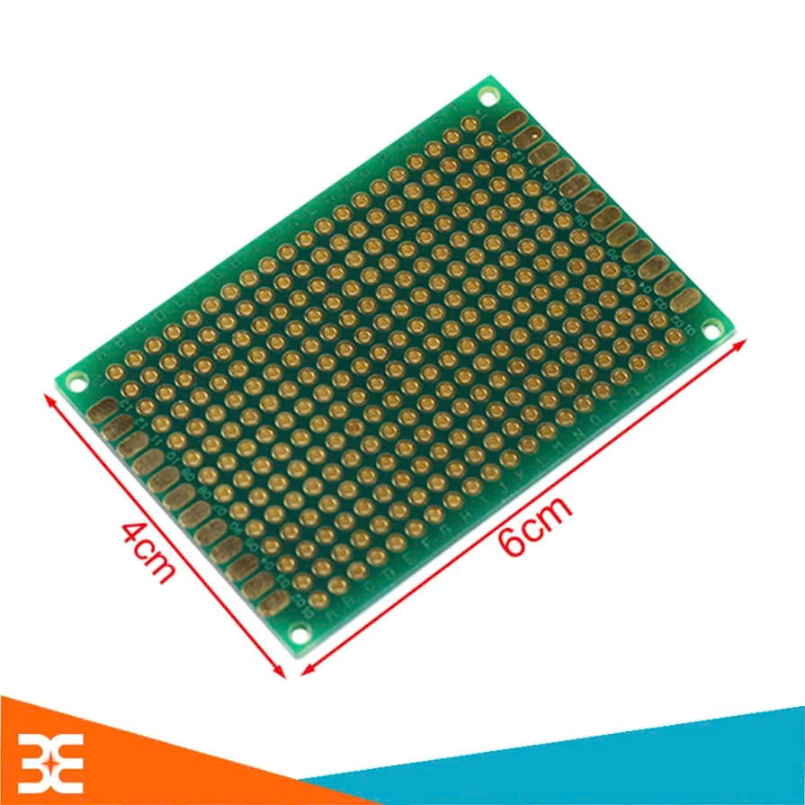 Phíp Đồng Đục Lỗ 2 Mặt PCB Xanh Dày 1.6mm