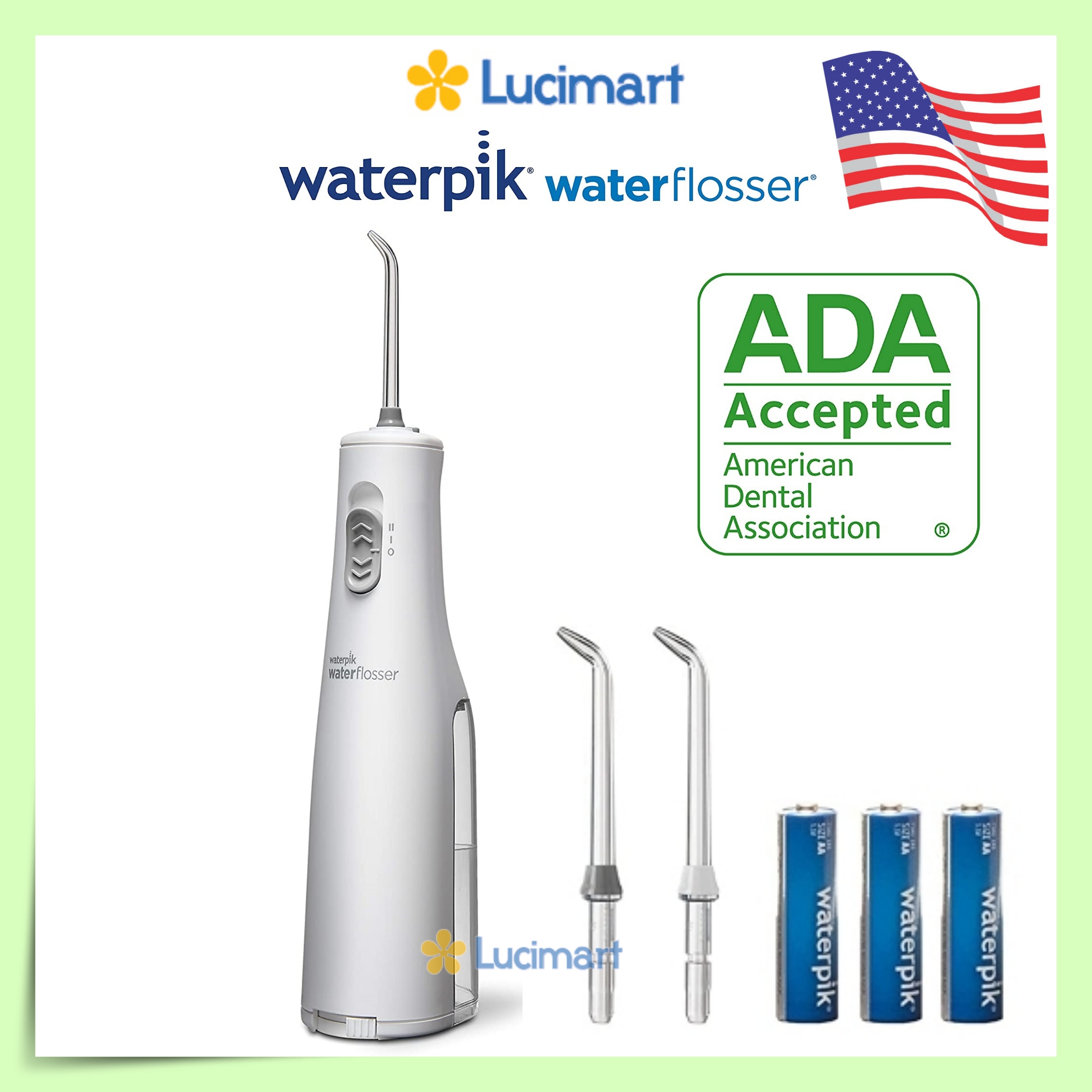 Máy tăm nước Pin Waterpik WF-02 Water Flosser Cordless Express
