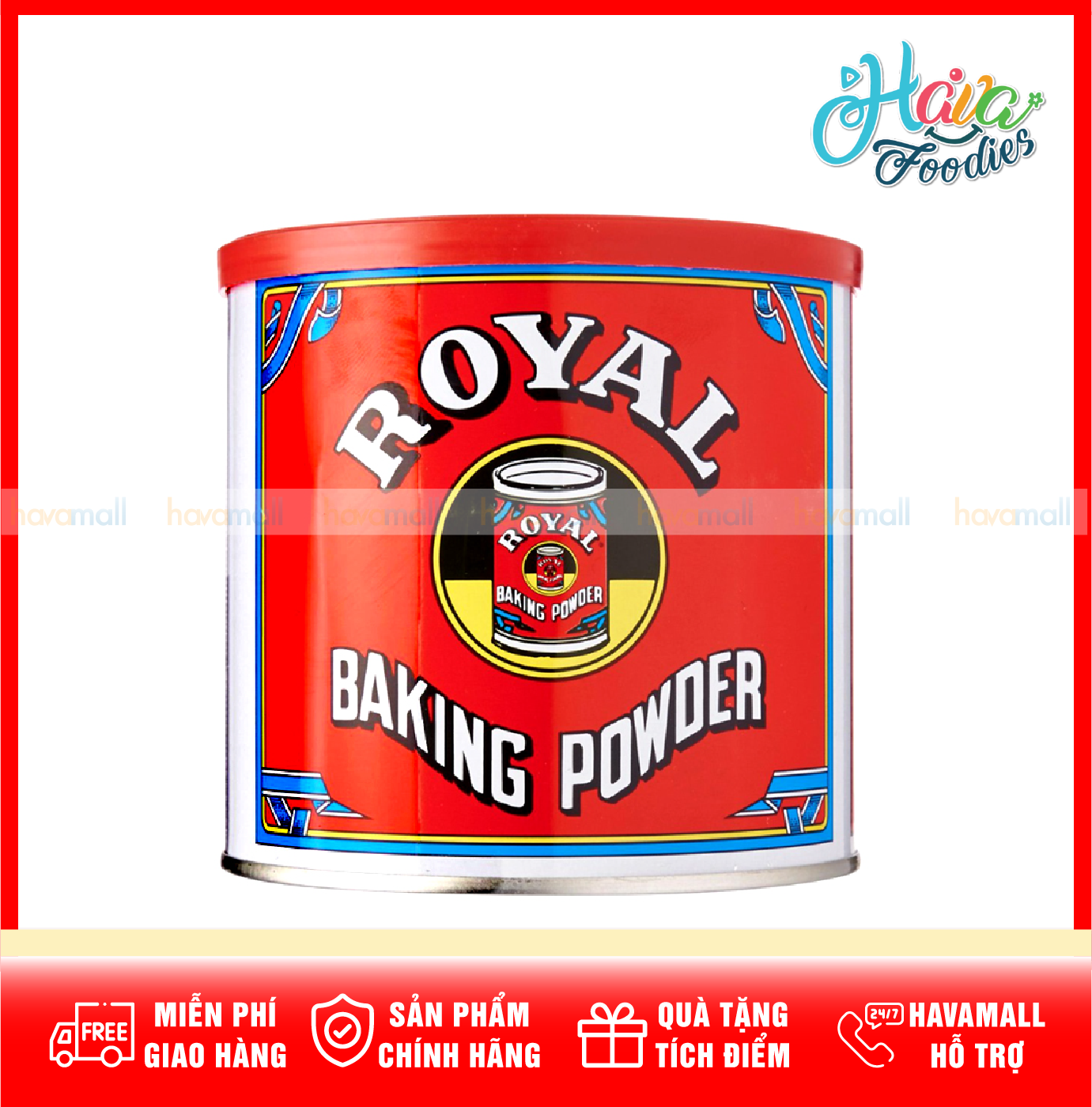Bột nở hiệu royal lon 450g – baking powder