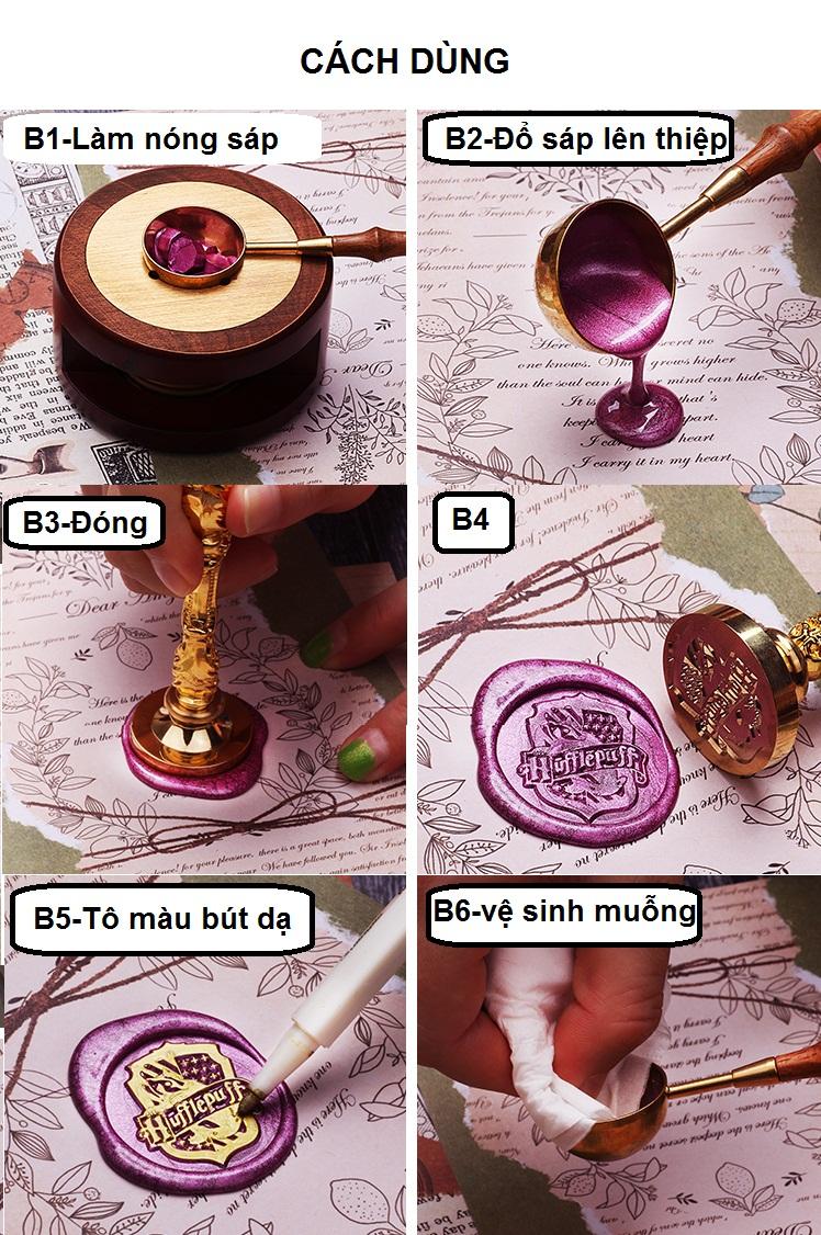 [HCM]Con Dấu Sáp Niêm Phong Harry Potter Sealing Stamp (tằng kèm sealing nến)