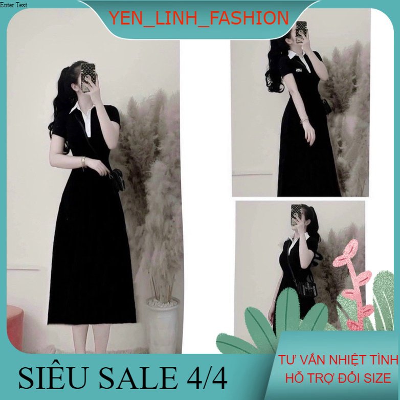 Váy maxi polo cá sấu viền trắng siêu xinh