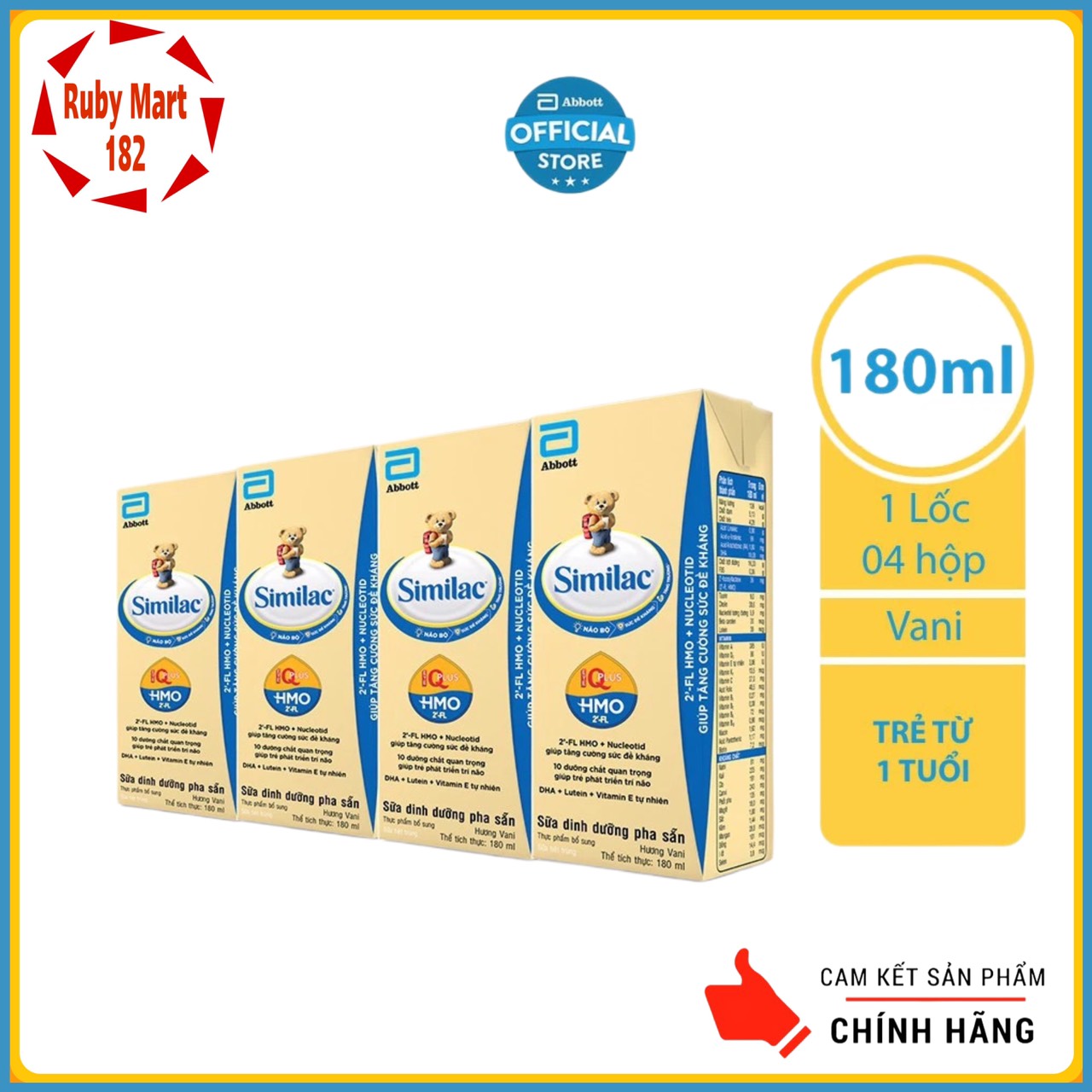 [Date 9.2024] Lốc 4 Hộp Sữa Pha Sẵn Similac IQ 180ml / 110ml