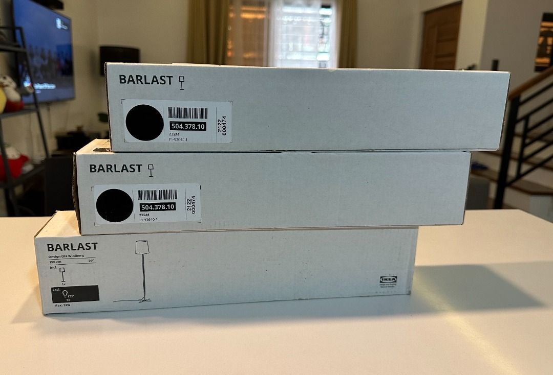 Đèn cây, đèn sàn chao nhựa Barlast IKEA