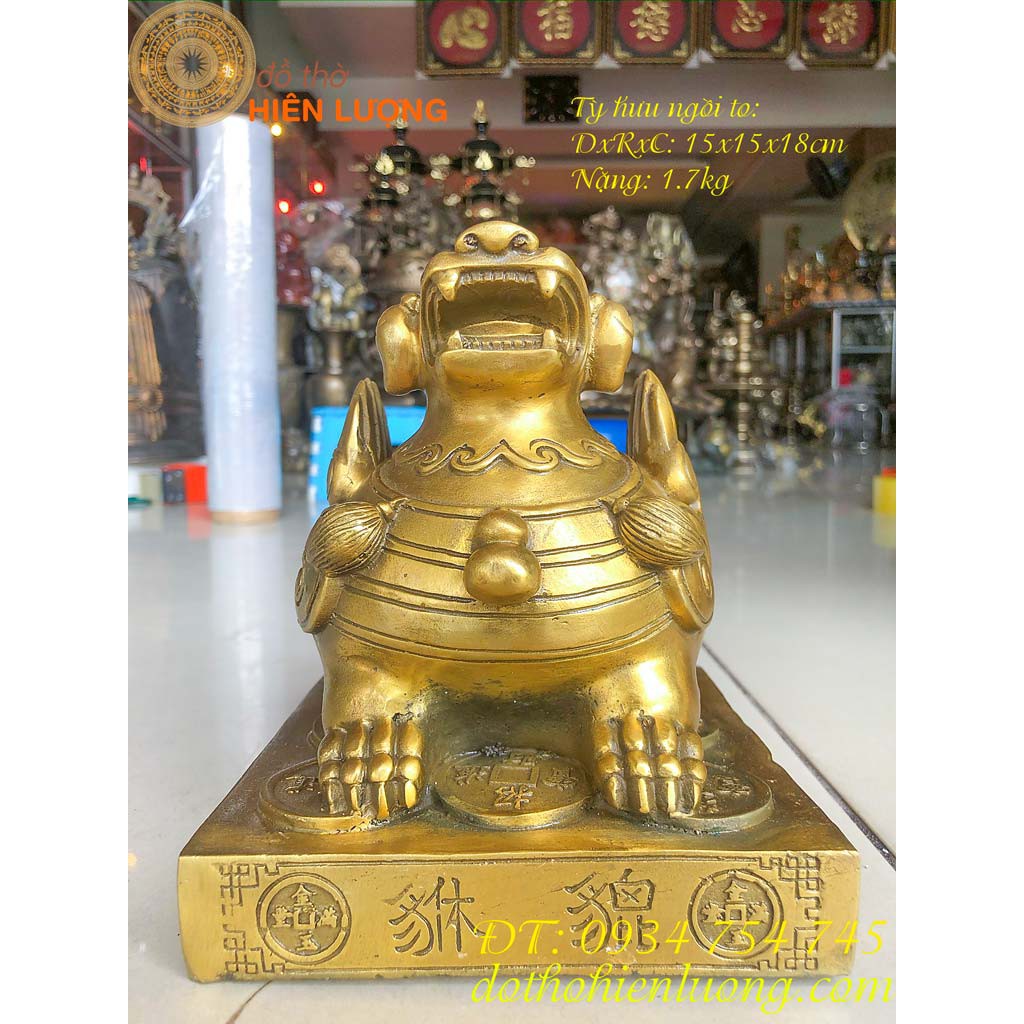 Tỳ Hưu Ngồi Bệ Bằng Đồng Để Két, Bàn Thờ Thần Tài Đủ Các Cỡ