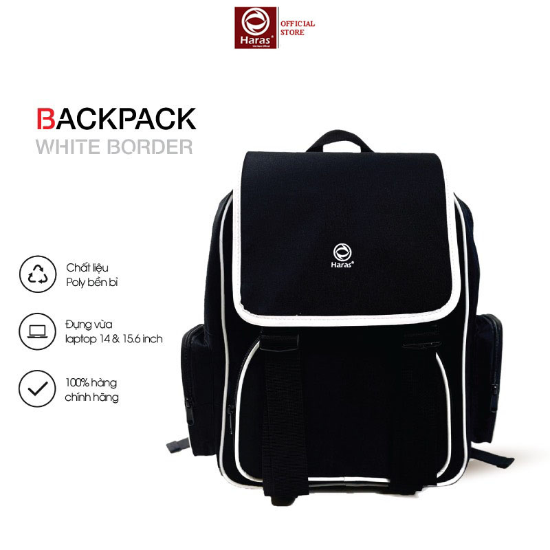 Balo Nắp Gập Khoá Gài ALLBLACK Dành Cho Nam Nữ HARAS HR343