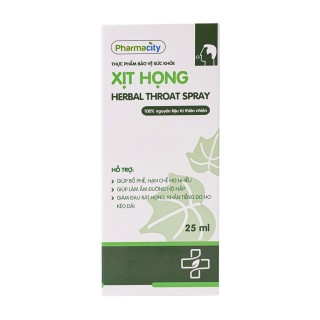 Xịt họng thảo dược Herbal Throat Spray giúp hạn chế ho nhiều giảm đau rát thumbnail