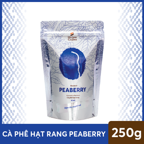 Cà Phê Hạt Rang Peaberry (Culi) Cơ Bản - 250gr - Honee Coffee