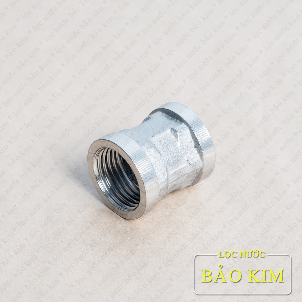 Nối 2 đầu ren trong inox 304 phi 21 = 1/2