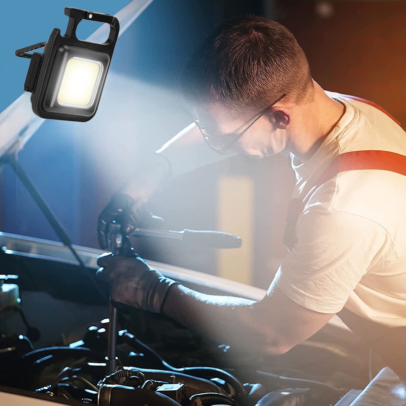 Móc Khóa Đèn LED Mini Siêu Sáng Sạc USB Tiện Dụng