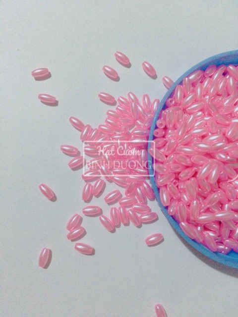 400 hạt cườm lúa nhỏ phủ màu bóng đẹp 10gr