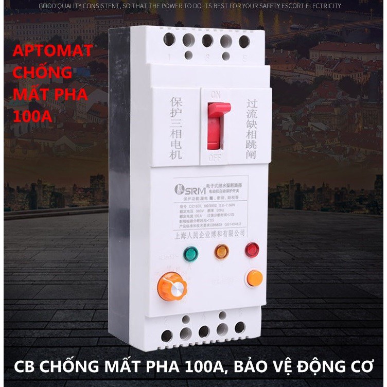 Attomat chống mất pha 100A