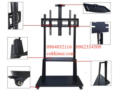 KỆ TIVI DI ĐỘNG AVA1700A(32-65INCH) HÀNG NHẬP KHẨU