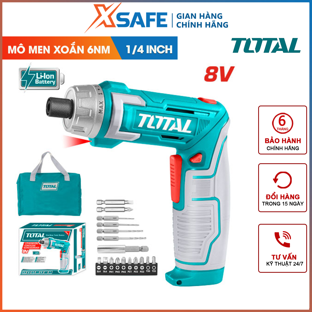 Máy siết vít dùng pin 8V Total