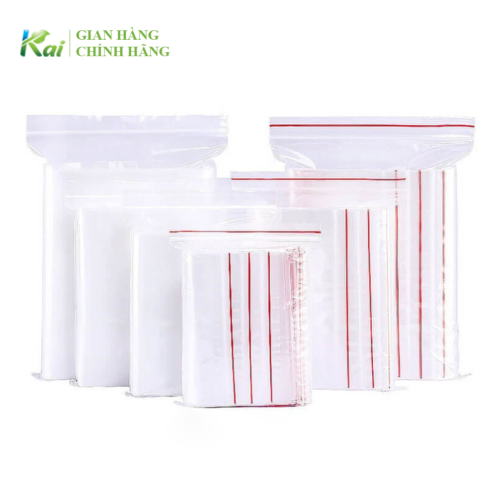 1 kg túi zipper chỉ đỏ, đủ size, tiện dụng, giá sỉ, giao nhanh
