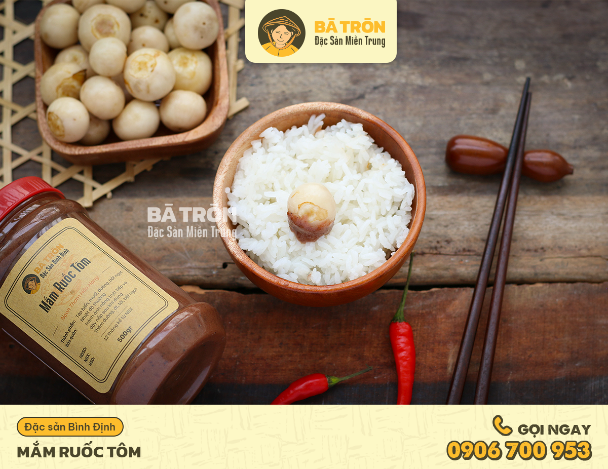 [HCM]Mắm Ruốc Tôm-400gr-Đặc Sản Bình Định Bà Tròn