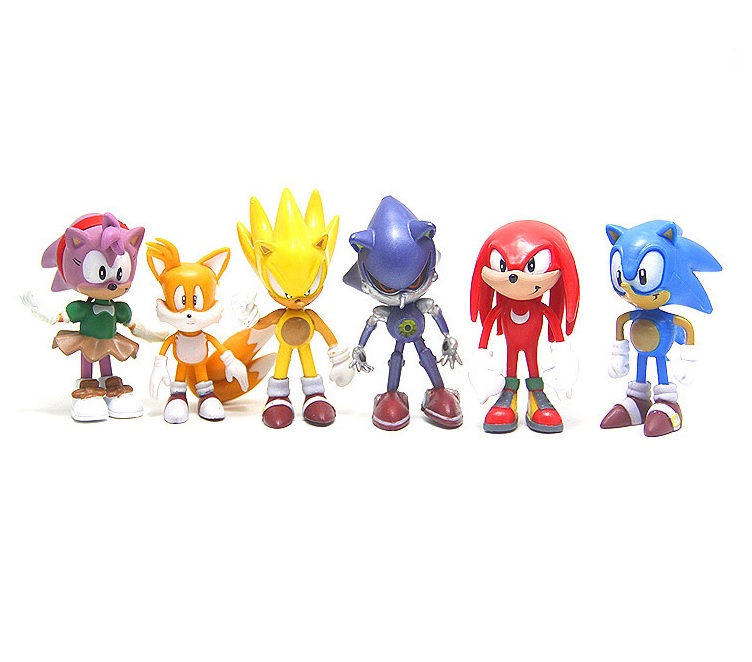 Bộ 06 Mô Hình Nhân Vật Nhím Sonic Thần Tốc