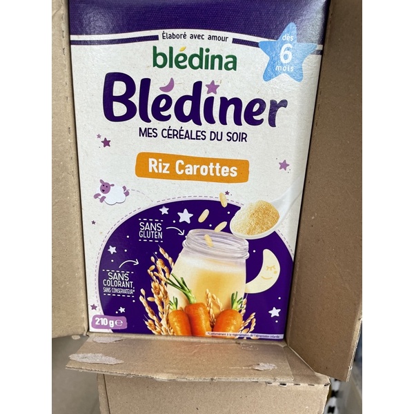 Bột Lắc Sữa Ban Đêm Bledine Gạo Cà Rốt 6m