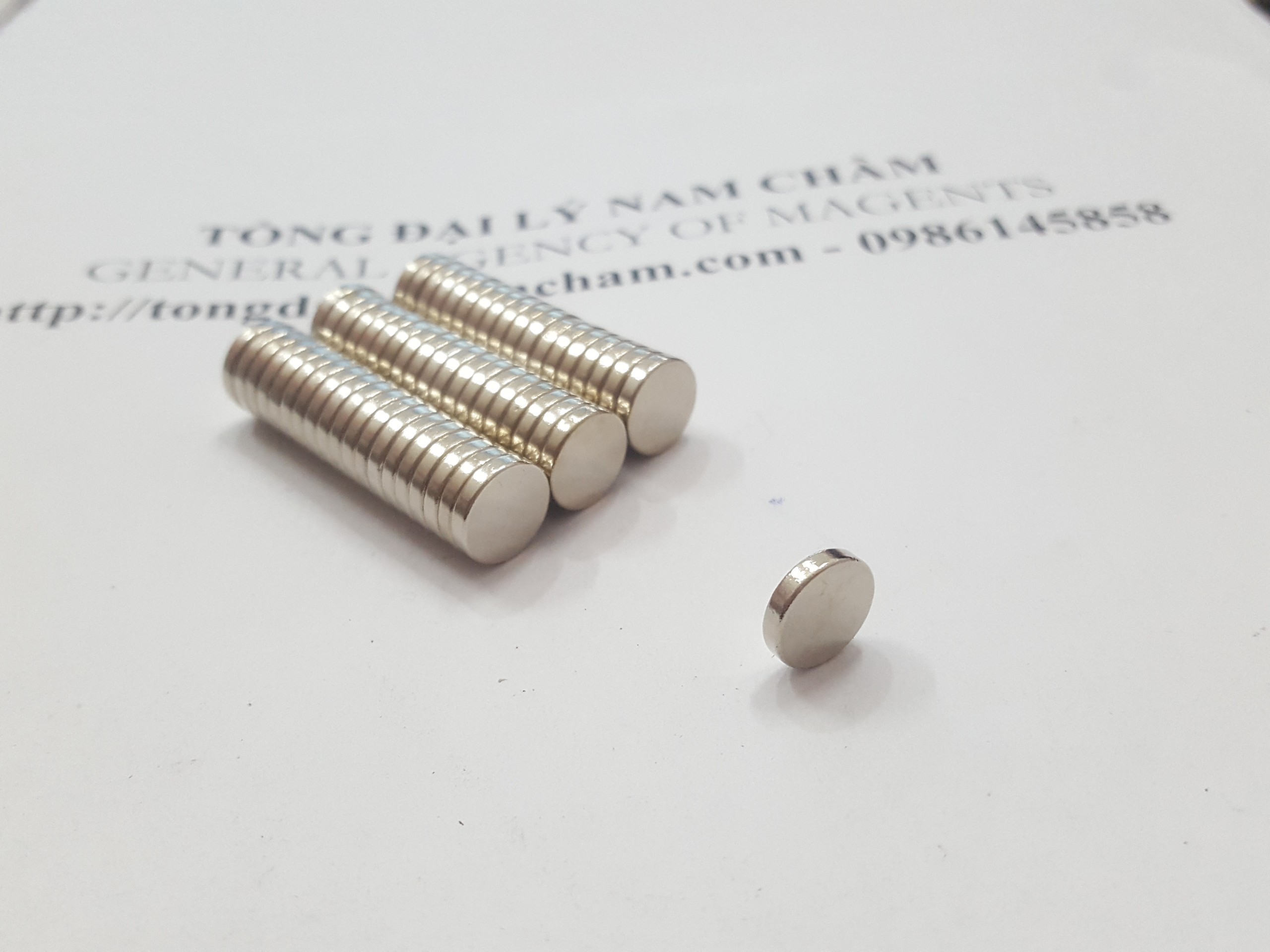 50 viên nam châm đất hiếm 10x2mm