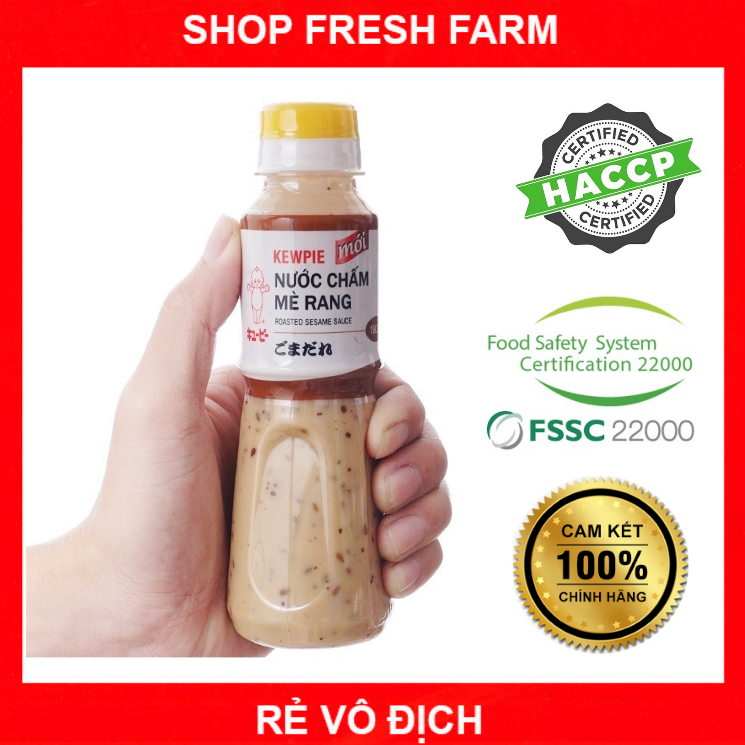 Nước chấm sốt mè rang Kewpie chai 180ml
