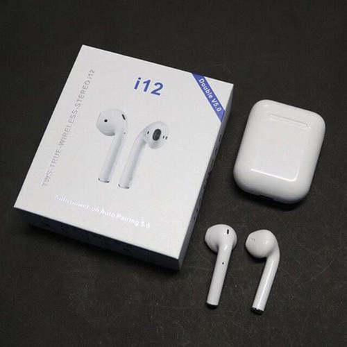 Tai Nghe Bluetooth i12 Bản Cao Cấp Nút Cảm Ứng, Cửa Sổ Kết Nối, Âm Vòm 9D - Tai nghe bluetooth nhét tai , Tai nghe không dây bluetooth - Tai Nghe Bluetooth Không Dây i12