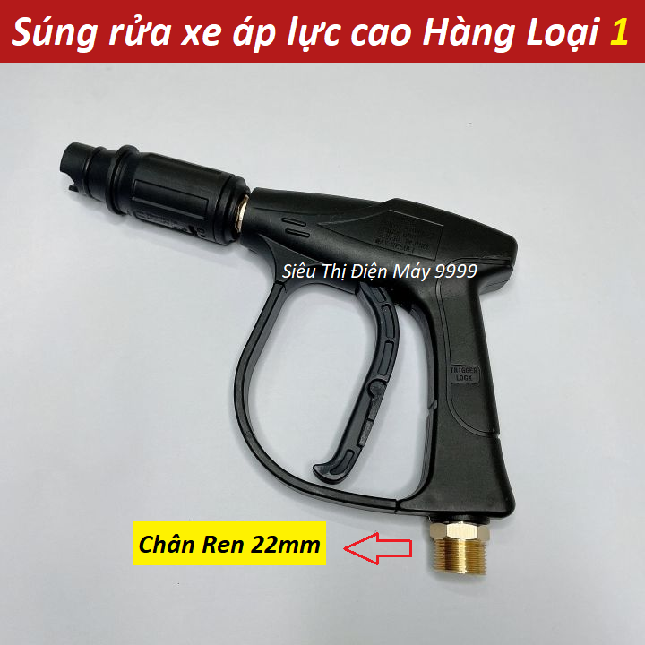 Súng xịt - súng rửa xe áp lực cao mini cho máy xịt rửa áp lực cao