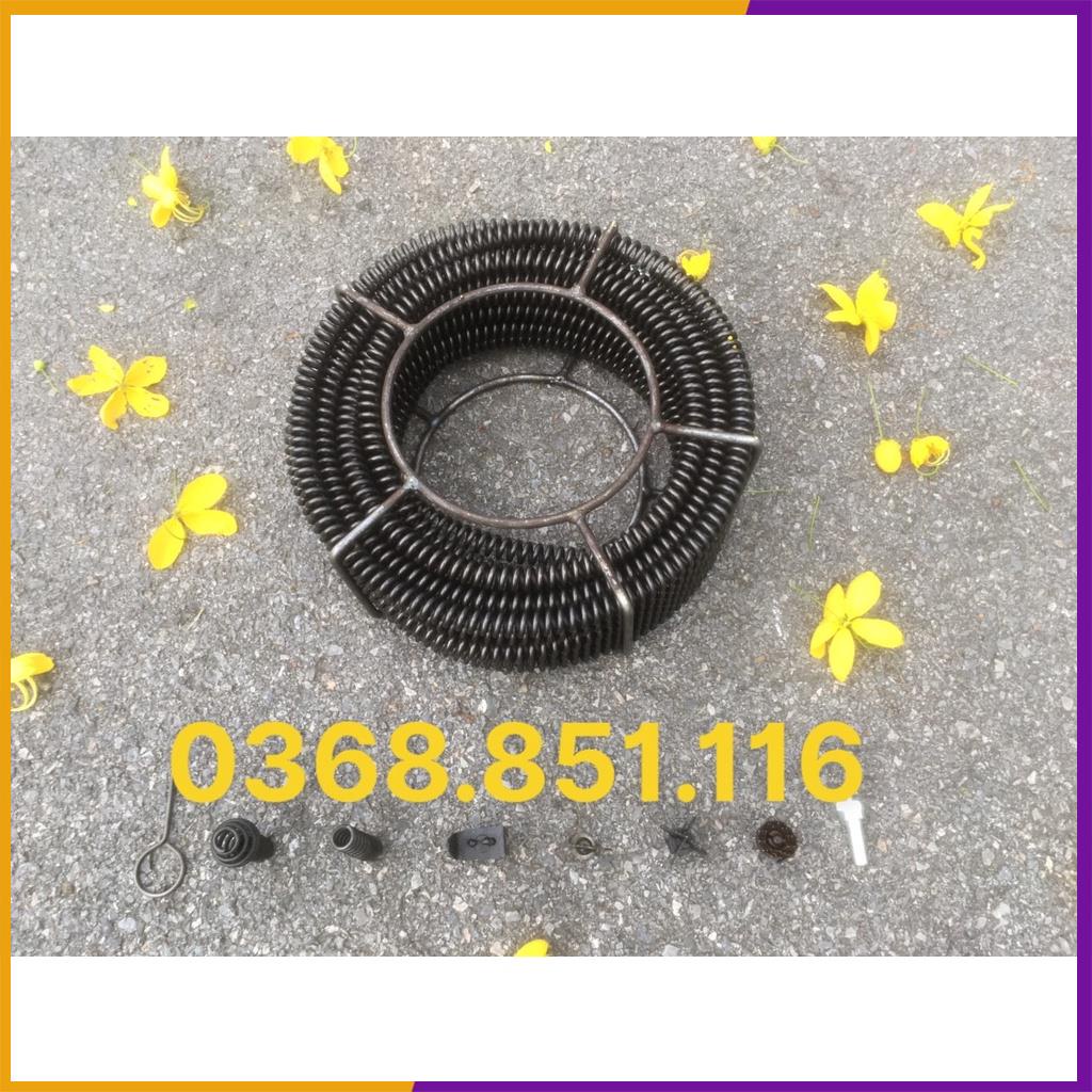Dây thông tắc dùng cho máy khoan dài 15M ( 15M + 6 đầu thông + kết nối máy khoan....)