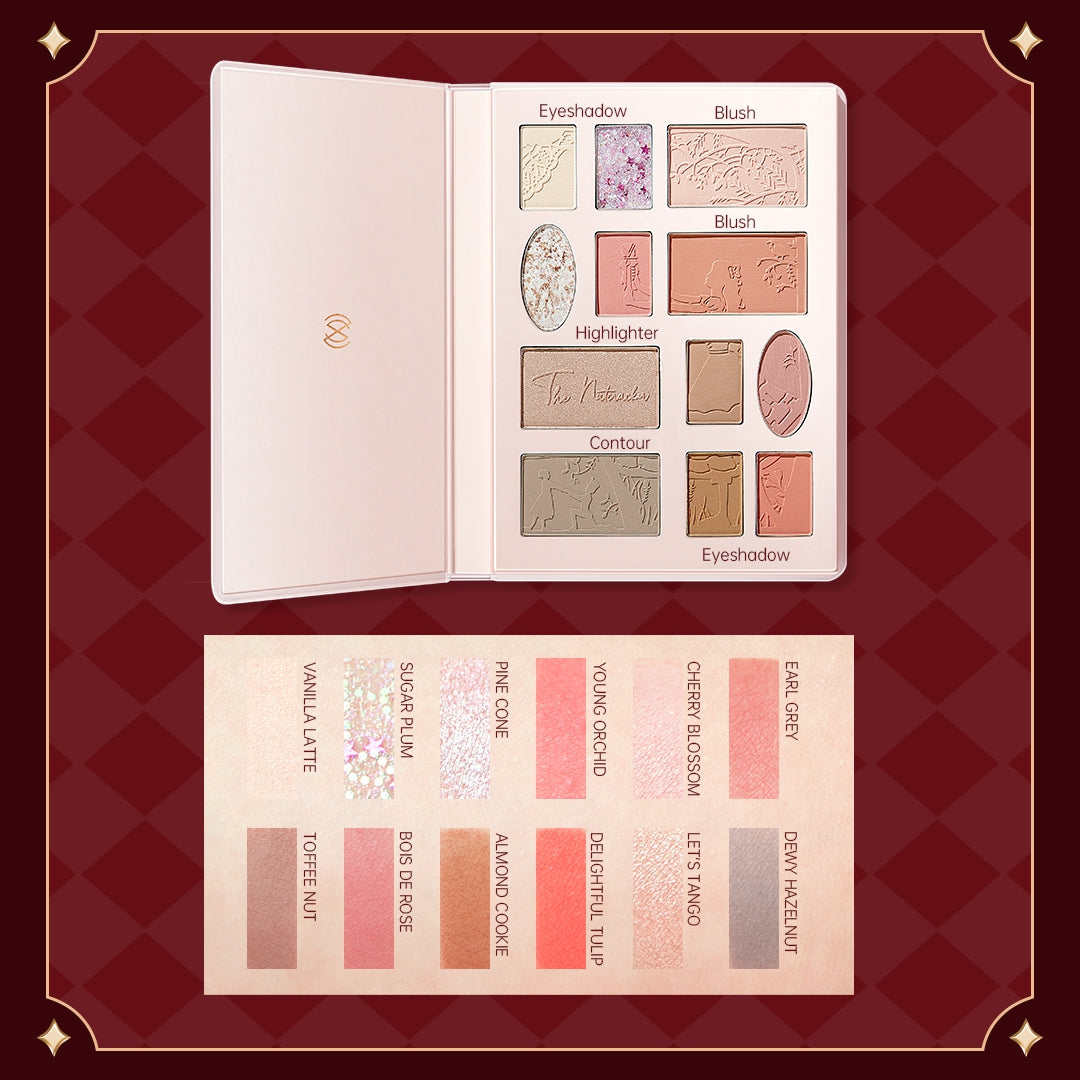 ZEESEA Bảng Phấn Mắt 12 Ô Nutcracker Candy Cruise Makeup Palette Rose Lake