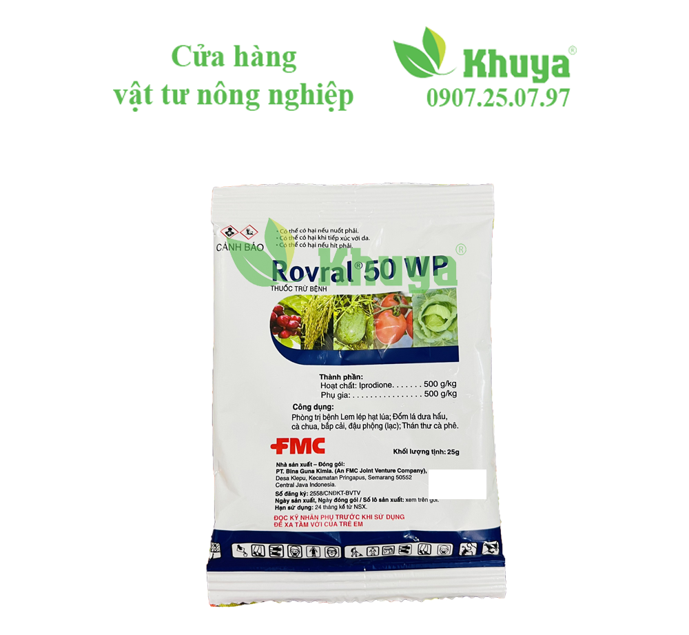 Thuốc trừ bệnh rovral 50wp 25gr đốm lá - thán thư