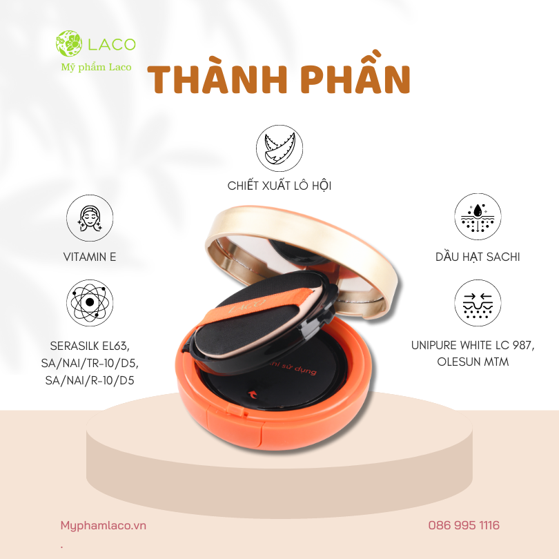 phấn nước phủ cc laco cushion laco