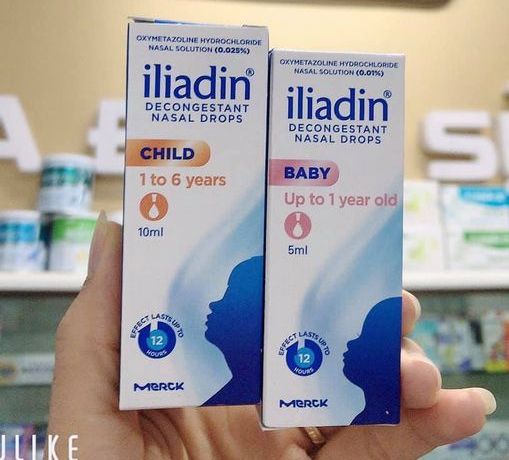 Nhỏ mũi Iliadin 0.01% và 0,025% cho bé
