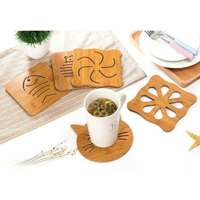 Miếng Lót Nồi Cách Nhiệt Gỗ Ép