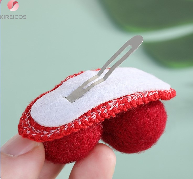 Kẹp Tóc Mái Đan Len Hình 2 Mắt 3D Cute - kireicos