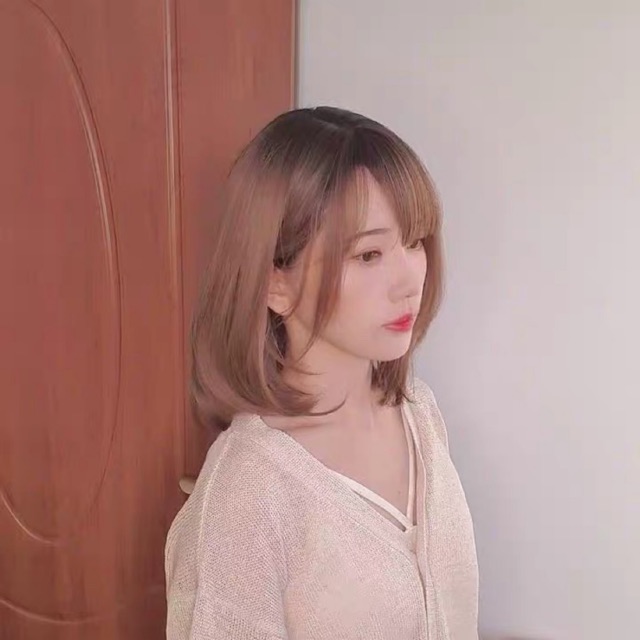 Tóc giả cúp tự nhiên chân đen nâu vàng 🥰cc79😀😀