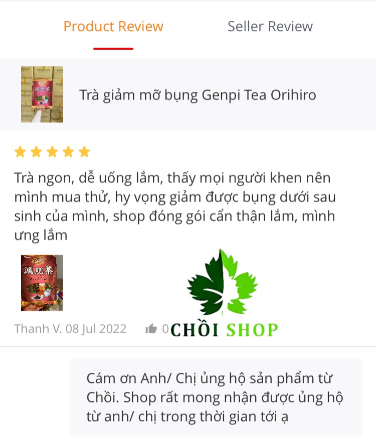 Trà giảm mỡ bụng Genpi Tea Orihiro Nhật bản