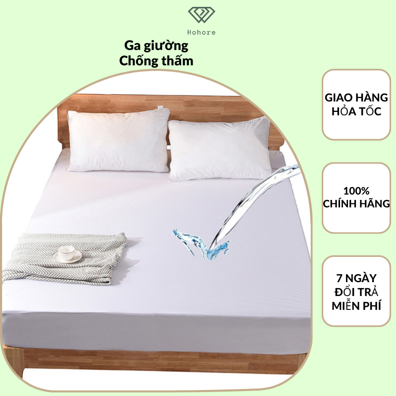 Ga giường chống thấm Riotex ga chống thấm nước tuyệt đối chất liệu vải cotton cán cao su non cao cấp đủ kích thước