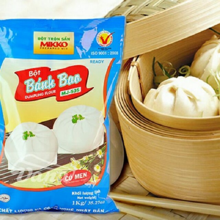 Bột Bánh Bao Trộn Sẵn Có Men Mikko 1kg