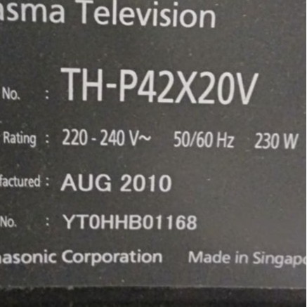 Bo khiển TH-P42X20V TH-P42A20V 42X20V 42A20V