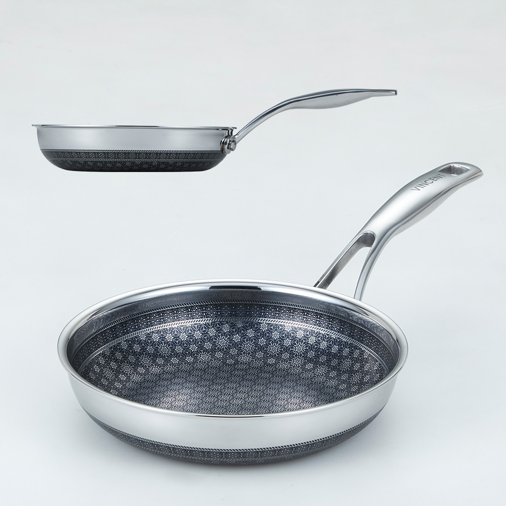 Chảo chống dính 2 mặt Inox 304 Kimscook Blackcube Vincent Hàn Quốc 20cm, bảo hành 2 năm