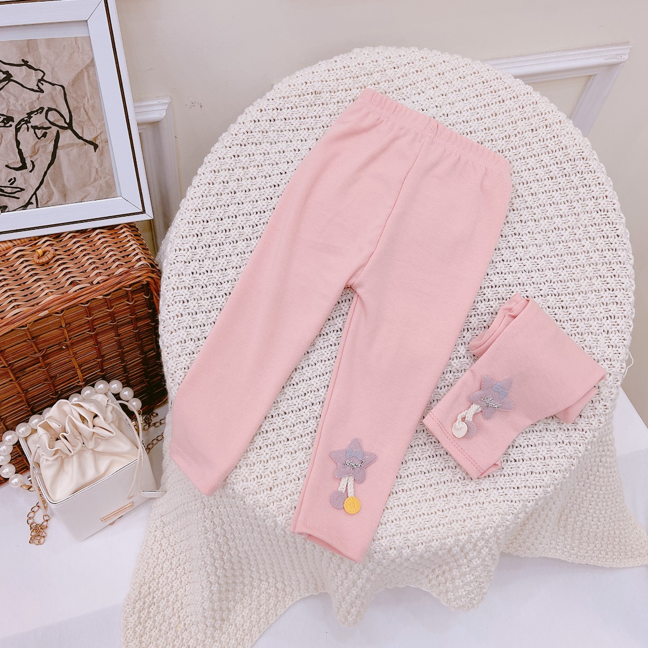 Combo 3 quần legging bé gái siêu đẹp