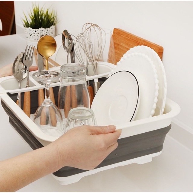 Chậu Úp Bát Gập Gọn Thông Minh 2in1