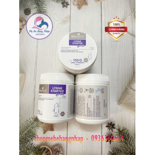 Lysine Bioisland dạng bột Úc giúp bé phát triển chiều cao